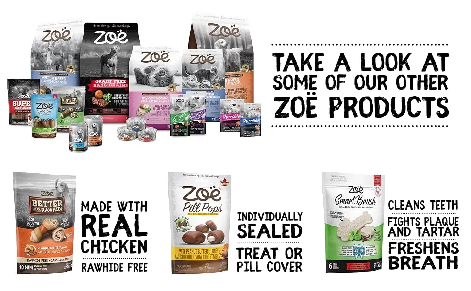 Zo Dental Bones - Vanilla and Mint Flavour - Small + Zoe Better Than Rawhide Twists for Dogs BBQ Chicken Flavor 12 Pack - product information 2
