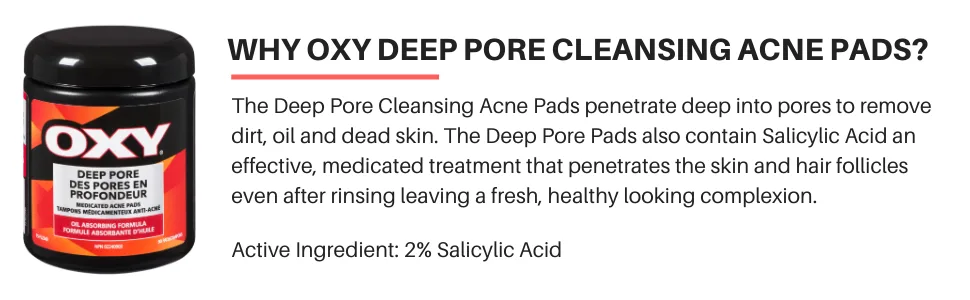 OXY Deep Pore Cleansing Acne Pads | OXY Emergency Acne Vanishing Facial Cleanser - oxy pads