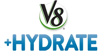 V8 +Hydrate Plant-Based Hydrating Beverage, Strawberry Cucumber, 8 oz. Can, 6 Count (Pack of 4) - V8 Hydrate logo