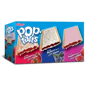 Kellogg's PopTarts Jumbo 24-Count 1.2kg & Nutri-Grain Strawberry Flavour 590g - 37 g (Pack of 16) Pastry + Nutri-Grain - product information 2