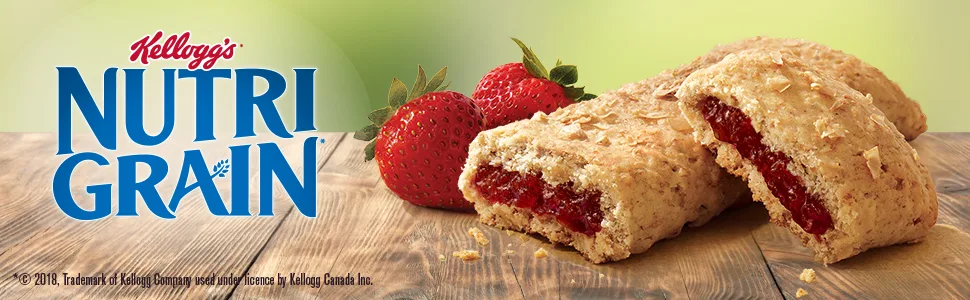 Kellogg's PopTarts Jumbo 24-Count 1.2kg & Nutri-Grain Strawberry Flavour 590g - 37 g (Pack of 16) Pastry + Nutri-Grain - product information 3