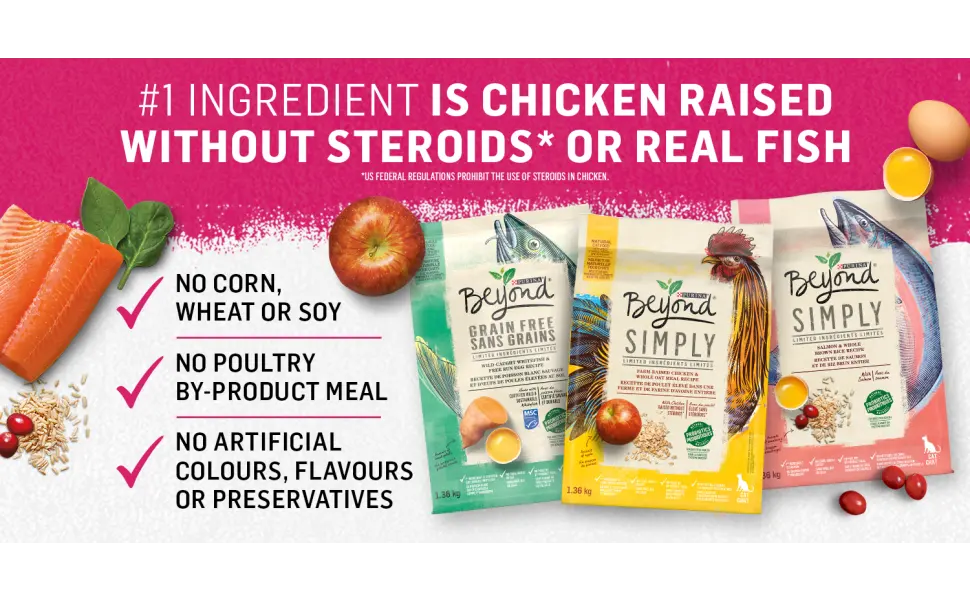 Beyond Grain Free Natural Dry + Wet Cat Food Bundle | Ocean Whitefish & Egg Dry + Poultry P t Variety Wet - product information 2
