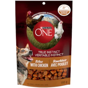 Purina ONE True Instinct Bites with Venison + Real Salmon Natural Dog Treats Bundle - product information 2