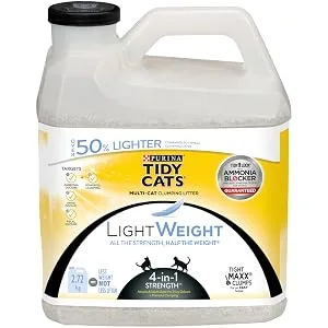 Tidy Cats Free & Clean Cat Litter LightWeight Unscented Multi-Cat - 2.72 kg Jug 2.72 kg Jug (1 Pack) - cat litter