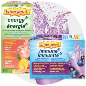 Emergen-C Immune Support Fizzy Drink Mix + Emergen-C Immune+ Vitamin C Supplement (Raspberry) Acai Berry + Rasberry 24 Packets 30 count (Pack of 1) - product information 4