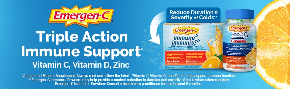 Emergen-C Immune Support Fizzy Drink Mix + Emergen-C Immune+ Vitamin C Supplement (Raspberry) Acai Berry + Rasberry 24 Packets 30 count (Pack of 1) - product information 6
