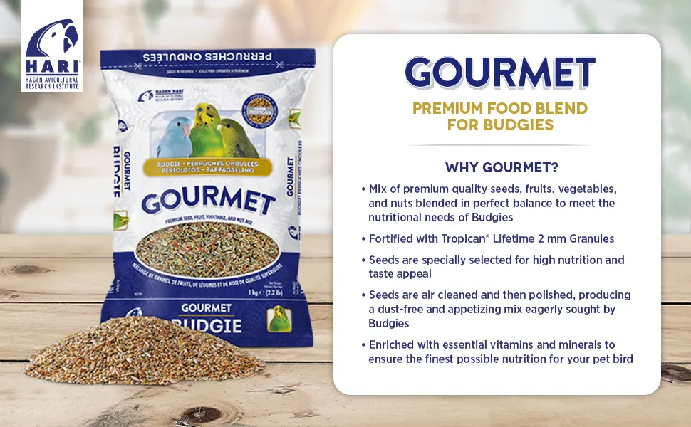 Hagen Gourmet Seed Mix for Cockatiels Small Hookbills and Budgies | 1.3 Kg + 1 Kg - product information 7