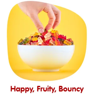 Haribo Happy Cola Gummy Candy Multipack No Artificial Colours - Pack of 18 Mini Bags (60g) Mixed-Fruit 18 Count (Pack of 1) - Happy, Fruity, Bouncy