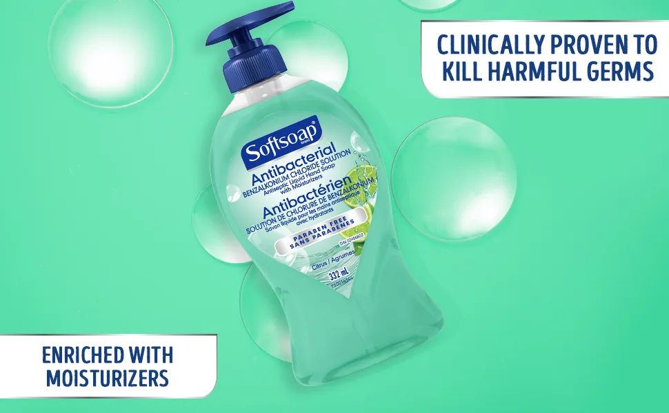 Softsoap Antibacterial Liquid Hand Soap Pump Fresh Citrus 332 Ml 6 Count - Softsoap