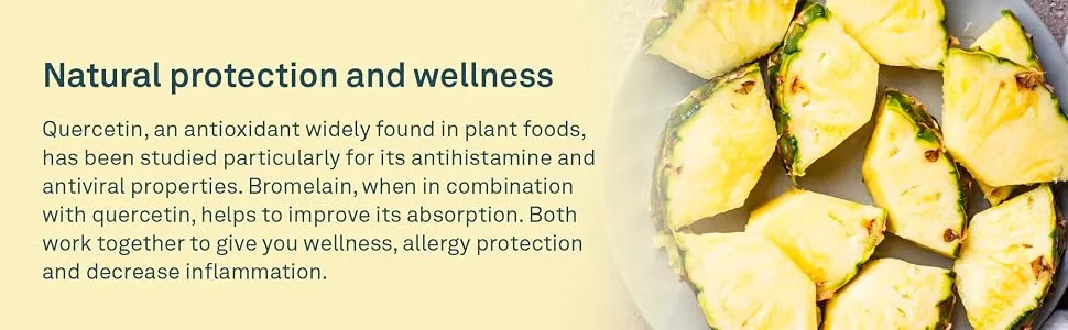 Organika Quercetin with Bromelain (60 tabs) + Organika Chelated Zinc (45 tabs) | Immune System Support Bundle 60 count (Pack of 1) Nutritional Supplement+Organika Chelated Zinc - product information 3