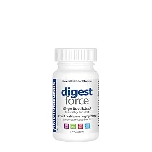 Prairie Naturals Digest force with ginger extract activated charcoal vcaps 120 Count (packaging may vary) Ginger 120 count (Pack of 1) - Prairie Naturals Digest Force 15 V-Capsules