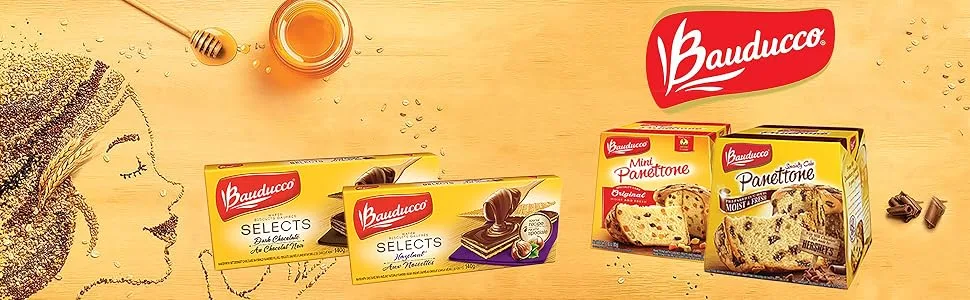 Bauducco Hazelnut Wafers 165 Grams (18 Pack) Pack of 18 - top banner