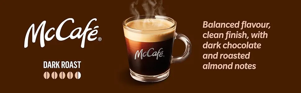 McCaf Dark Roast Espresso Coffee Capsules Capsules Compatible with Nespresso's Original Range 50 Count Dark Roast 10 count (Pack of 5) - McCafeDark