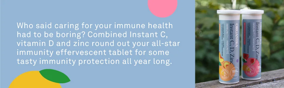 Instant C D Zinc Effervescent Tablets - Watermelon Flavour - Immunity Support - 8 Tubes x 10 Tablets - product information 3