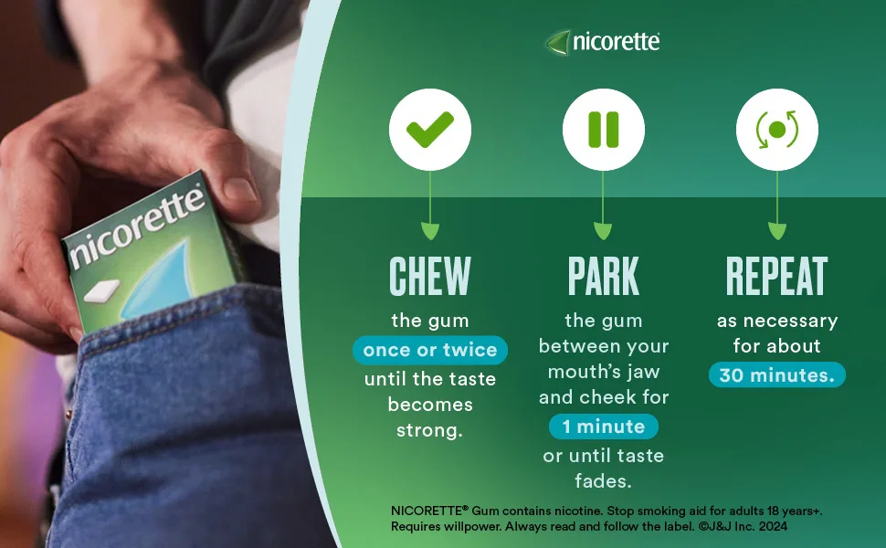 Nicorette Quit Smoking Nicotine Gum Extreme Chill Mint 2mg Value Size 210 count 2mg EXTREME CHILL MINT 210 count (Pack of 1) - NRT Gum A3