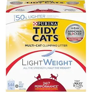 Tidy Cats 4-in-1 Strength Cat Litter LightWeight Multi-Cat - 5.44 kg Box 5.44 kg Box (1 Pack) - cat litter