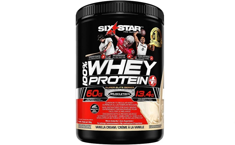 Whey Protein Powder Six Star 100% Whey Protein Plus Whey Protein Isolate & Peptides Lean Protein Powder for Muscle Gain Whey Isolate Protein Shake Vanilla 4 lbs Vanilla 39 Servings (Pack of 1) - product information 1