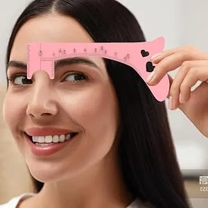 Eyebrow Stencils Eye Liner Guide for Eye Brows | Quick Eye Makeup Tool Eyebrow Shaping Aid Brow Measuring Tool for Perfect Eye Liner & Lip Lines Purple - Eyebrow Ruler