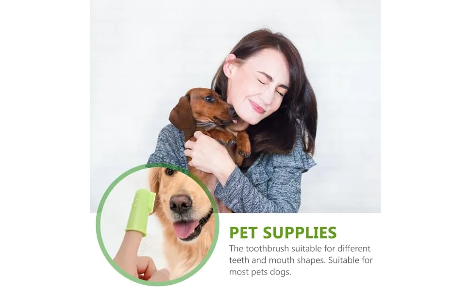 ORFOFE 1 Set Pet Toothbrush Kitten Toothbrushes Dog Toothbrush for Small Dogs Dog Toothpaste Pets Pp Green - product information 3