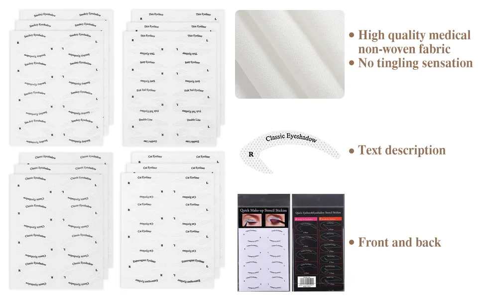96 Pairs Eyeliner Stencil Eyeliner Tool Makeup Tools for Beginners for Smokey Eyes or Winged Eyeliner Comes with an Eyeshadow Brush - mascara shield