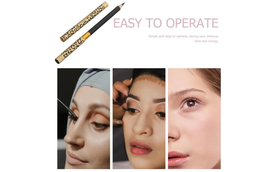 FOYTOKI 2pcs Eyebrow Pencils Eyebrow Pencil Semi Permanent Grey Eyebrown Brown Eyeliner Trimmer Black 1 count (Pack of 1) Black - product information 1