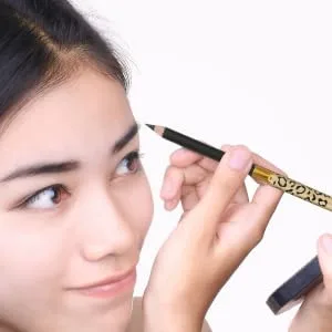 VINTORKY 2pcs Double Head Eyebrow Pencil Eyebrow Filler Microblading Eyebrow Pen Highlighter Gel Black 1 count (Pack of 1) Black - product information 1