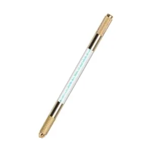 IWOWHERO Multipurpose Tool Embroidery Pencil Eyebrow Pencil Embroidery Tools Microfilling Pen Pen Suite Double Head 1 count (Pack of 1) Blue - product information 1