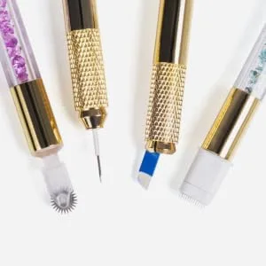 IWOWHERO Multipurpose Tool Embroidery Pencil Eyebrow Pencil Embroidery Tools Microfilling Pen Pen Suite Double Head 1 count (Pack of 1) Blue - product information 5