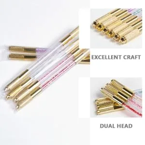 IWOWHERO Multipurpose Tool Embroidery Pencil Eyebrow Pencil Embroidery Tools Microfilling Pen Pen Suite Double Head 1 count (Pack of 1) Blue - product information 6