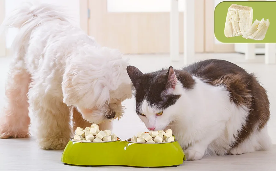 Freeze-Dried Chicken Cat Treats Chicken Cube Snacks for Pets Single Ingredient Chicken Dog Treat Bite-Sized Pieces - product information 6