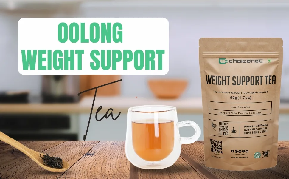 CHAIZONED Oolong Tea Loose Leaf for Weight Loss - 50g (1.7oz) Oolong Weight Support Tea - Oolong Tea
