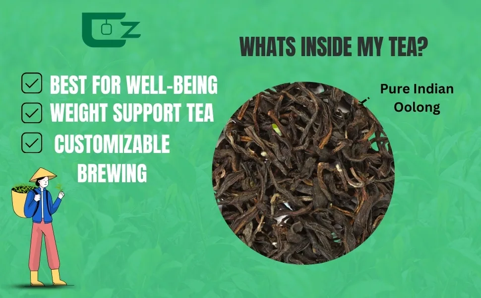 CHAIZONED Oolong Tea Loose Leaf for Weight Loss - 50g (1.7oz) Oolong Weight Support Tea - Oolong Tea Ingredient