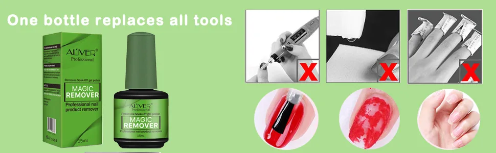 Professional Gel Nail Remover Quick Remove Nail Polish Remover tool 3 set Easy to Use 3-5 Minutes Gel Remover for Nails Tool Not Hurt Nails  - product information 2