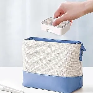 Pill Cutter | Multifunctional Tablet Splitter Grinder Medicine Case | Small Pill Box Pill Splitter for Small Or Large Pills Cuts Tablets Portable Pill Crusher for Purse Pocket Red - Multifunctional Design