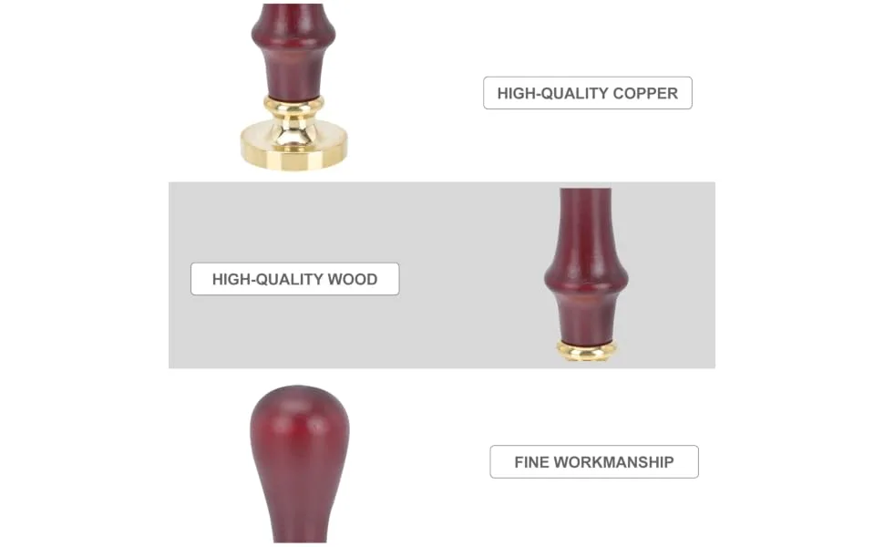 FOYTOKI 1pc Dispensing Plate Tool Wax Seal Stamp Pressed Seal Eye Shadow Seal Makeup Tool Copper Copper Head 1 count (Pack of 1) Brown - product information 4
