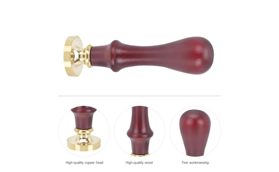 FOYTOKI 1pc Dispensing Plate Tool Wax Seal Stamp Pressed Seal Eye Shadow Seal Makeup Tool Copper Copper Head 1 count (Pack of 1) Brown - product information 6