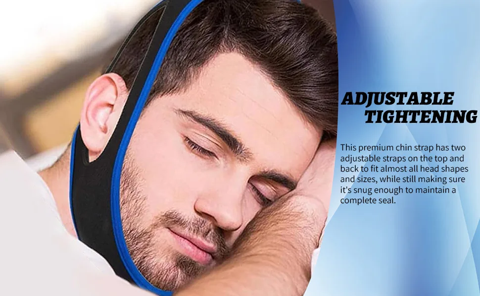 Airflow Jaw Strap Air Flow Jaw Strap Snoring Chin Strap Breathable Unisex Jaw Support Facial Lifting Strap (Black 1PCS) - B0D73HPH27-C