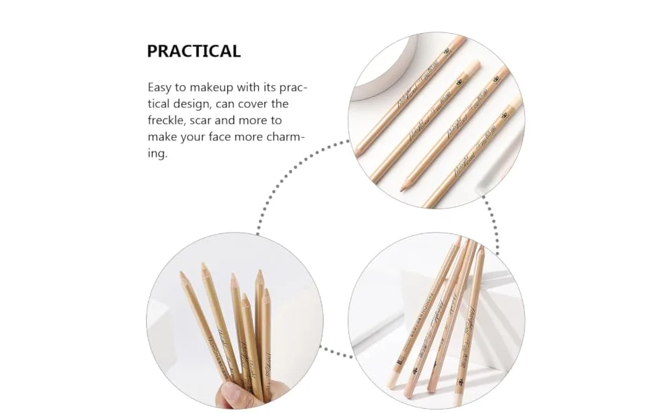 Gogogmee 4pcs Concealer Pen Concealer for Marks Women Makeup Supplies Concealer for Dark Circles Makeup Concealer 1 g (Pack of 1) White - product information 7