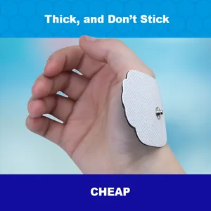 TENS Wired Electrodes Compatible with TENS 7000, Premium Replacement Pads for TENS Units, Discount TENS Brand (2in x 2in, 20 Pack) - cheap tens electrodes
