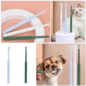 Didiseaon 2pcs Brush Lightweight Puppy Dogs Household Tool Handheld Teeth for Cleaning Head Portable Oral - product information 3