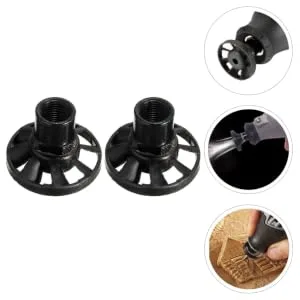 Didiseaon 2pcs Electric Grinding Chuck Grinding Dust Blowing Tool Electric Grinding Dust Cleaning Tool Fan Nut 3x3cm Black - product information 2