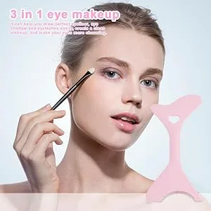Eyeliner Guide Tool | Portable Multifunctional Eyeliner Stencils Lightweight Eyeliner Tool for Winged Eyeliner Lashes Lip Liner Eye Makeup Tool for Beginners Frifer Purple - Reliable Silicone Material
