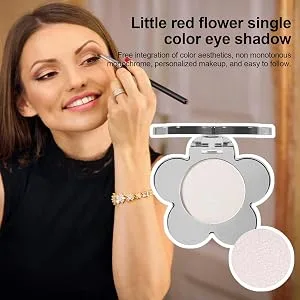 Matte Eyeshadow Singles - Long-Lasting Eye Shadow | Eyeshadow Makeup Highlighter Matte Flower Shape Eye Shadow Long Lasting Wear Glitter Primer Palette 112 - Shimmering Effect