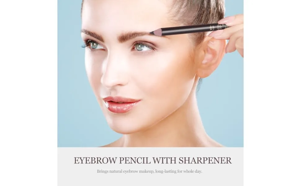 8pcs 2 in 1 Eyebrow Pencil Makeup Tools coffee small tools Makeup Tool eyebrow makeup 1 count (Pack of 1) Coffee - product information 1