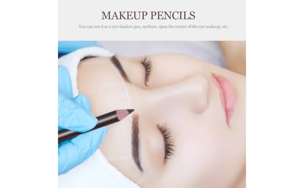 8pcs 2 in 1 Eyebrow Pencil Makeup Tools coffee small tools Makeup Tool eyebrow makeup 1 count (Pack of 1) Coffee - product information 3