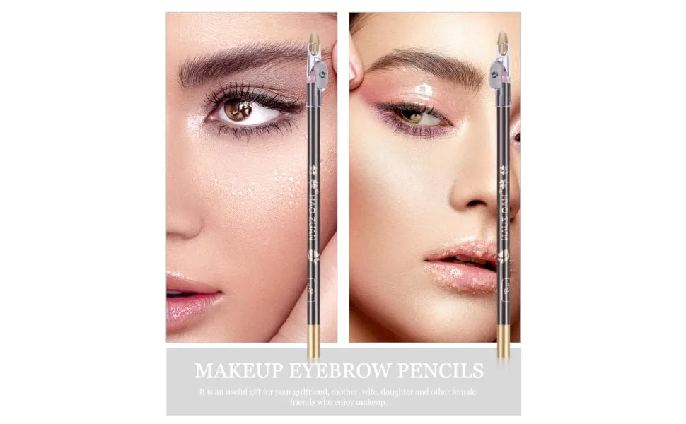 8pcs 2 in 1 Eyebrow Pencil Makeup Tools coffee small tools Makeup Tool eyebrow makeup 1 count (Pack of 1) Coffee - product information 4