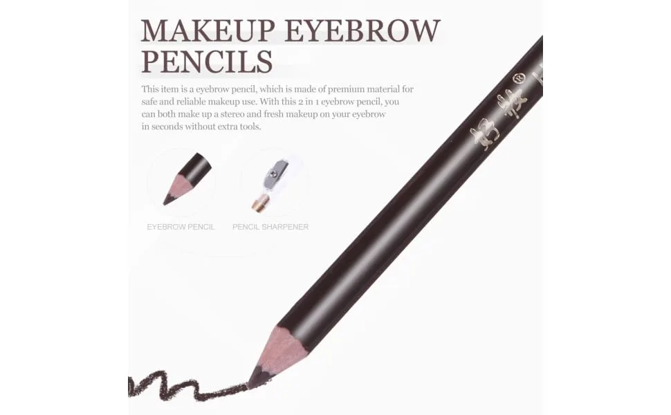 8pcs 2 in 1 Eyebrow Pencil Makeup Tools coffee small tools Makeup Tool eyebrow makeup 1 count (Pack of 1) Coffee - product information 5