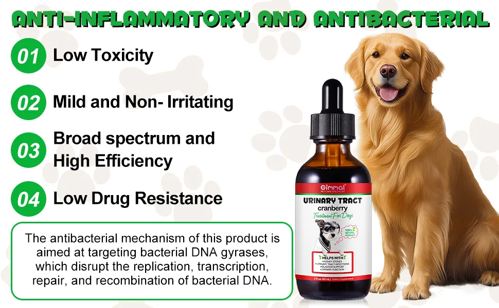 Urinary Support for Dogs - Natural Supplement for Kidney Stones Bladder Health & UTI Prevention - Promotes Urinary Function & Normal pH - 2.02fl oz - Urinary Support for Dogs