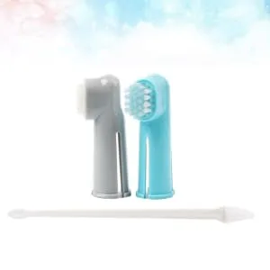 VILLFUL 2 Set 3pcs Toothbrush for Pet Convenient Pet Tooth Cleaning Pet Grooming Pet Toothbrush Toothpaste - product information 1