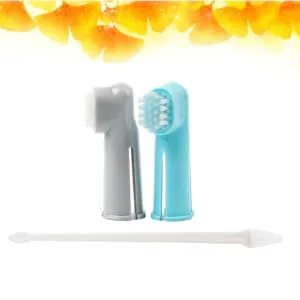 VILLFUL 2 Set 3pcs Toothbrush for Pet Convenient Pet Tooth Cleaning Pet Grooming Pet Toothbrush Toothpaste - product information 2
